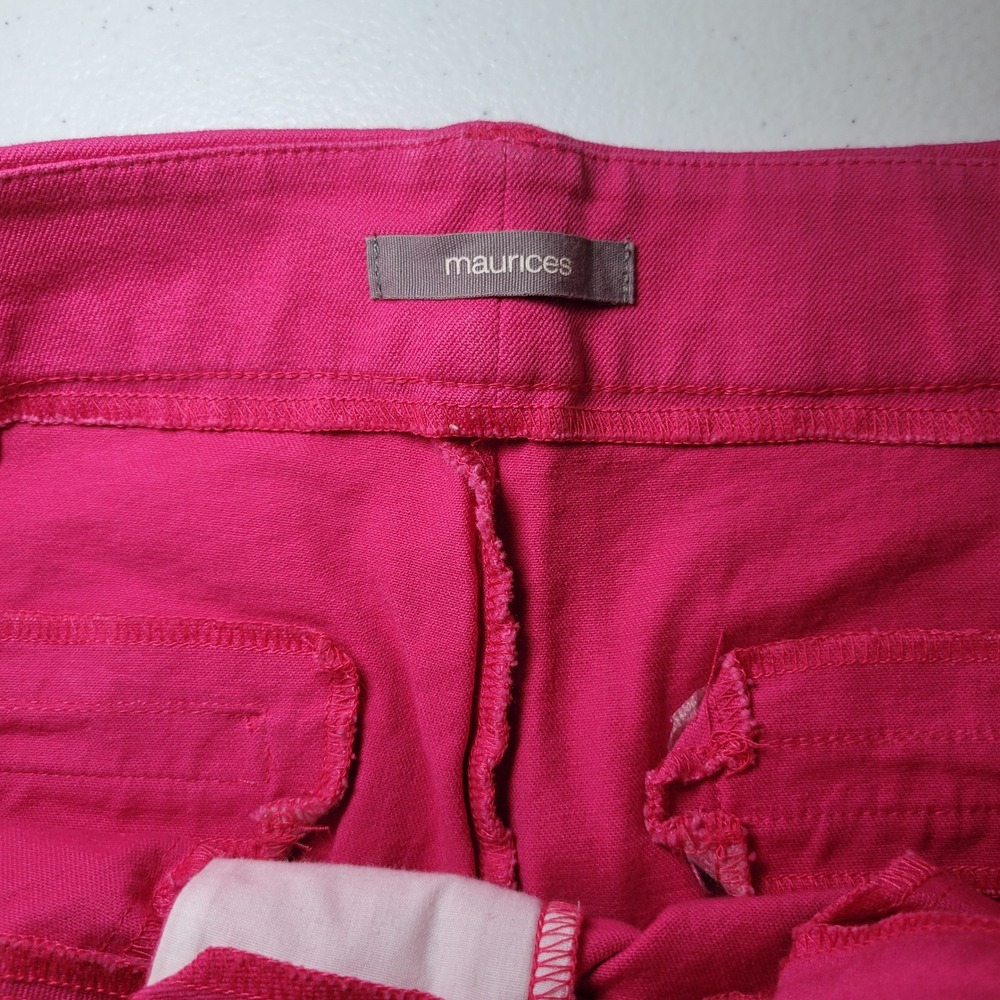 Maurices Womens Pink Cotton Spandex Ankle Skinny Pants Size 11 12 Regular - Picture 5 of 8